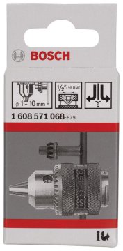 Bosch Anahtarlı Mandren 1/2 İnç - 20 UNF Ø1-10 mm V3 - 1608571068