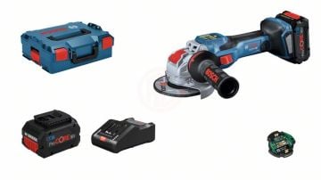 Bosch Akülü Avuç Taşlama Makinesi X-Lock GWX 18V-15 SC (2 x 8,0 Ah Akü) (125 mm) - 06019H6501