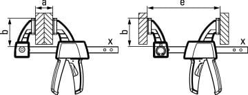 Bessey Cırcır Mekanizmalı Tek El İşkence 300Mm 2000N - BESEZ30-8