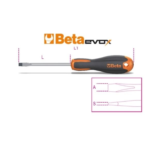 Beta Düz Tornavida 1201E 3,5X100