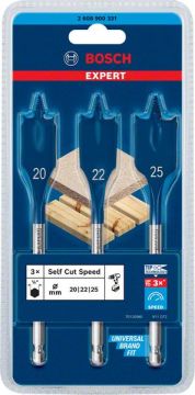 Bosch Ahşap Matkap Uç Expert SCS Yaprak HEX Set (3 Parça) - 2608900331