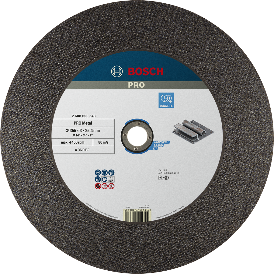 Bosch Metal Kesme Diski Expert For Metal Düz 350x25,4x2,8 mm (A 36 R BF) - 2608600543