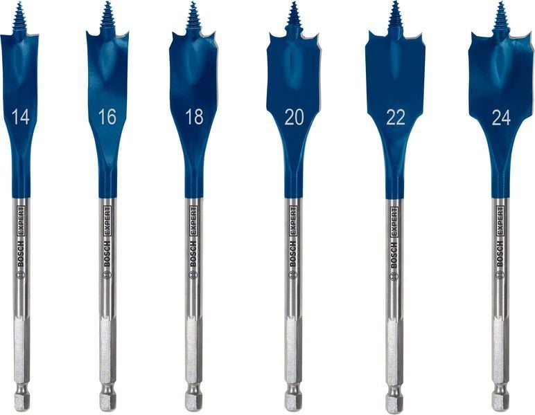 Bosch Ahşap Matkap Uç Expert SCS Yaprak HEX Set (6 Parça) (14-24 mm) - 2608900332