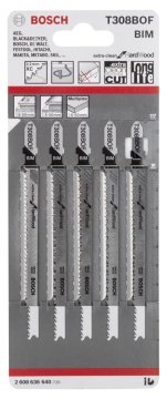 Bosch Dekupaj Testere Bıçağı ExtraClean For HardWood T 308 BOF 117 mm (5 Adet) - 2608636640