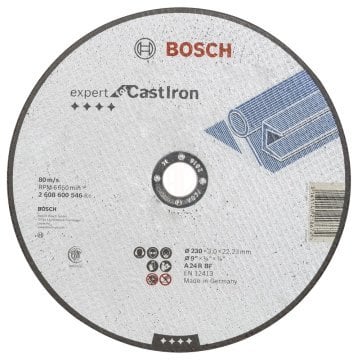 Bosch Dökme Demir Kesme Diski Expert For Metal 230x22,23x3,0 mm (AS 24 R) - 2608600546
