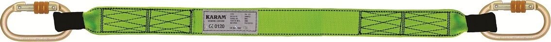 Karam Tek Kol Lanyard Kolon Çift Karabinalı 1,20 Mt EN 354