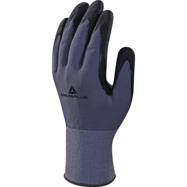 Deltaplus Evolution Avuç İçi Nitril Kaplama Polyamide Spandex Örme Eldiven VE726 Siyah 8-10