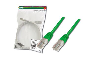 Assmann Digitus Patch Kablo, Utp, Cat. 5E, 2 Mt, Awg 26/7, Yeşil Renk, 3P Sertifikalı