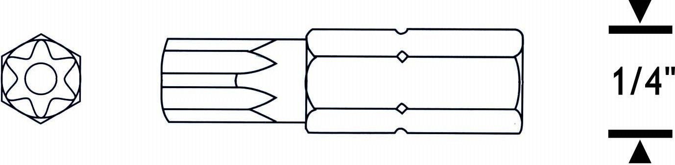 Proscr Delikli Torx Bits Uç 25 Mm T7 (Scr03201)