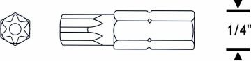 Proscr Delikli Torx Bits Uç 25 Mm T7 (Scr03201)