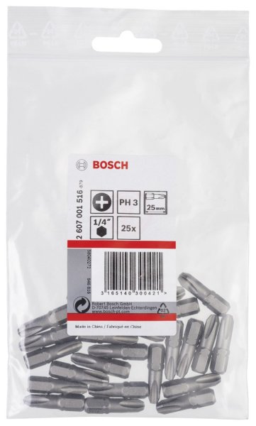 Bosch Vidalama Ucu Extra Hard PH3x25 mm (25 Adet) - 2607001516