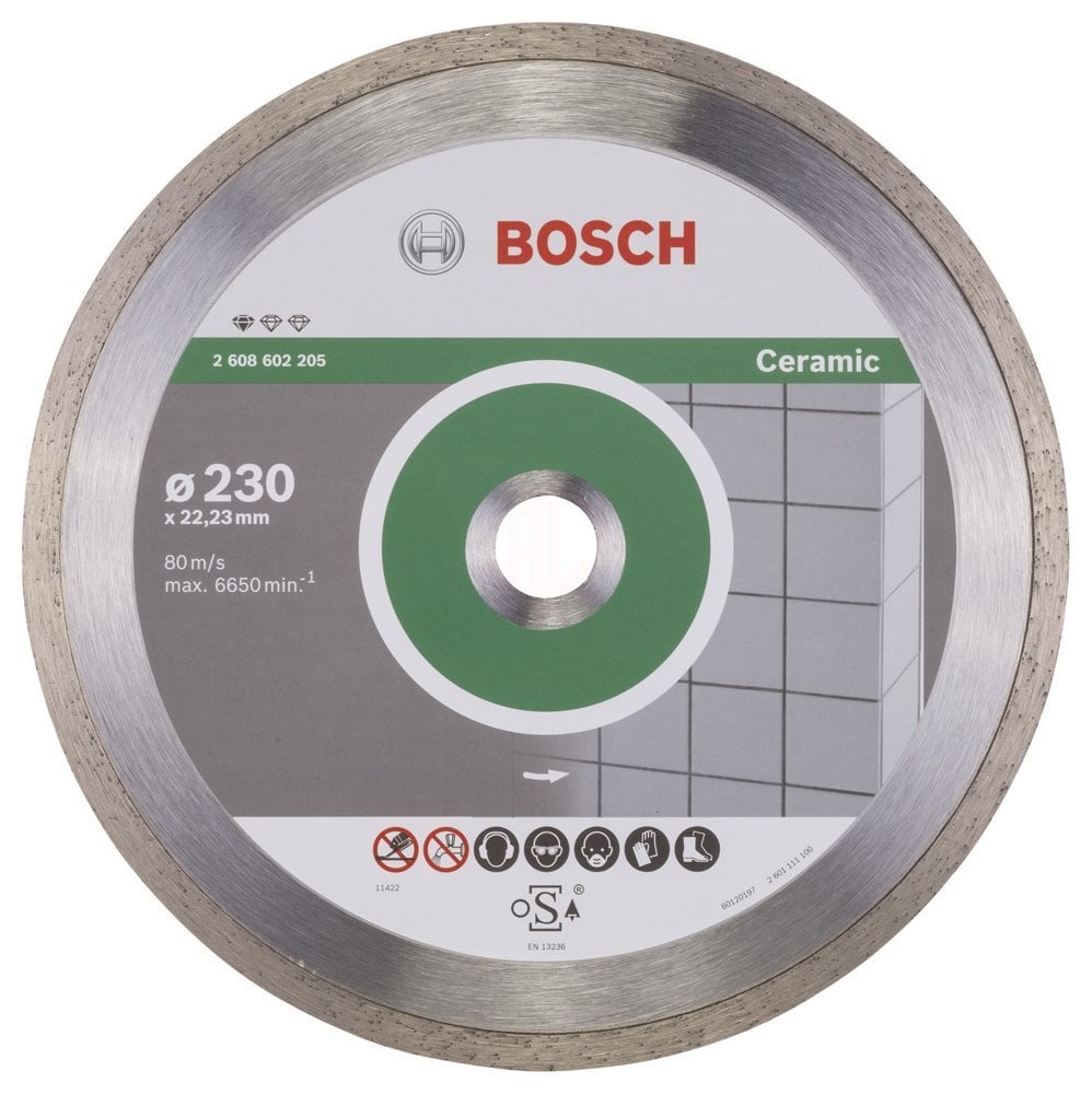 Bosch Elmas Kesme Diski Standard For Ceramic 230x22,23 mm - 2608602205