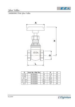 Eca ŞİBER VALF G 1 - 601003003