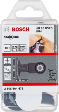 Bosch Starlock Testere Ucu Hard Wood AII 65 BSPB 65 mm (10 Adet) - 2608664479