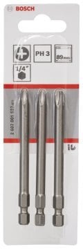Bosch Vidalama Ucu Extra Hard PH3x89 mm (3 Adet) - 2607001537