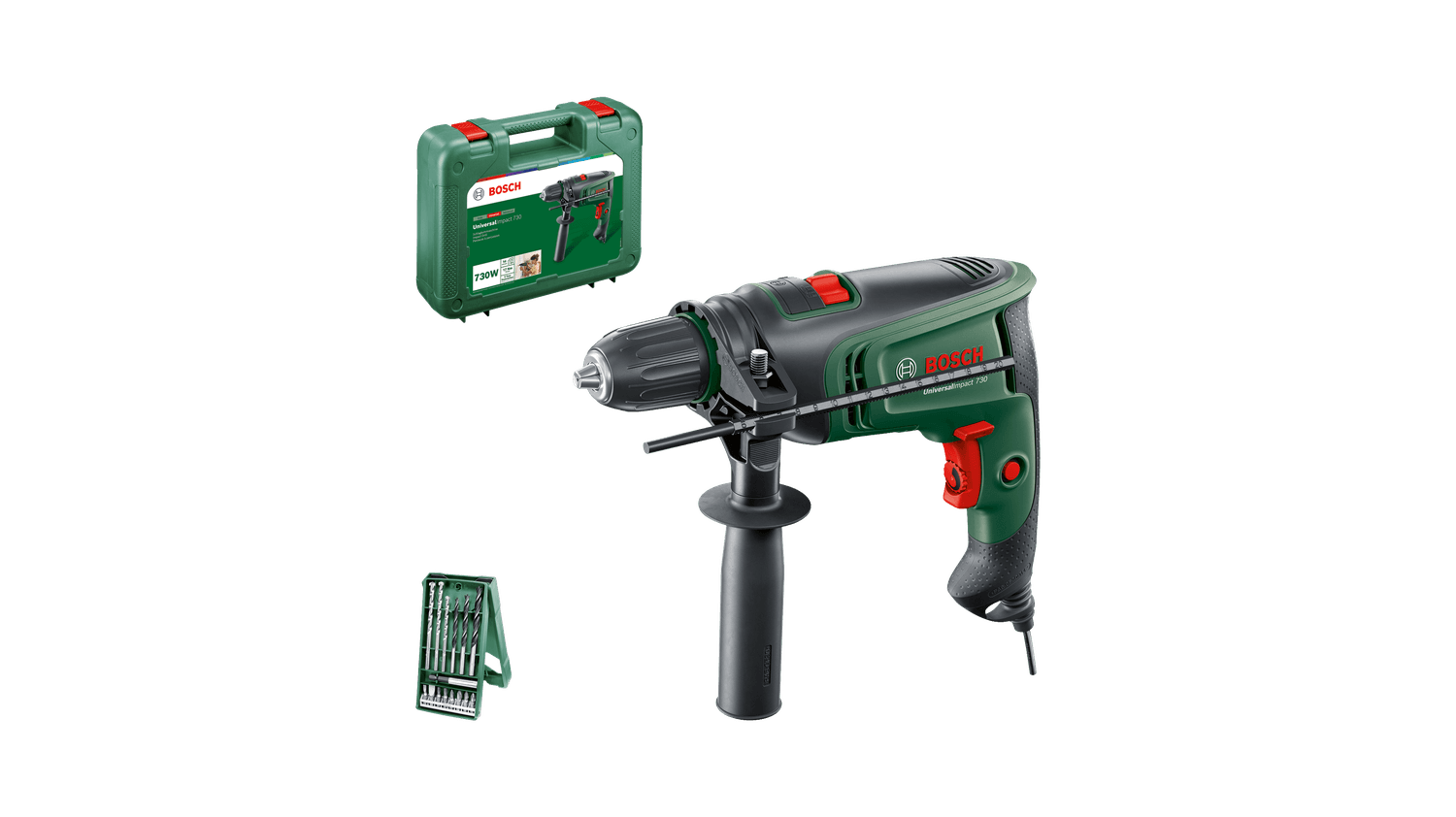 Bosch Darbeli Matkap 730 + 15 Parça X-Line Set