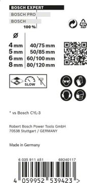 Bosch Çok Amaçlı Matkap Ucu Expert CYL-9 MC Set (5 Parça) - 2608900649