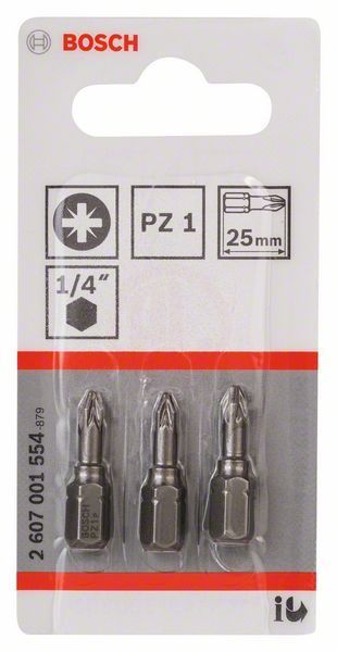 Bosch Vidalama Ucu Extra Hard PZ1x25 mm (3 Adet) - 2607001554