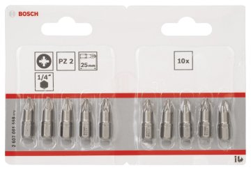 Bosch Vidalama Ucu Extra Hard PZ2x25 mm (10 Adet) - 2607001559