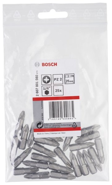 Bosch Vidalama Ucu Extra Hard PZ2x25 mm (25 Adet) - 2607001560