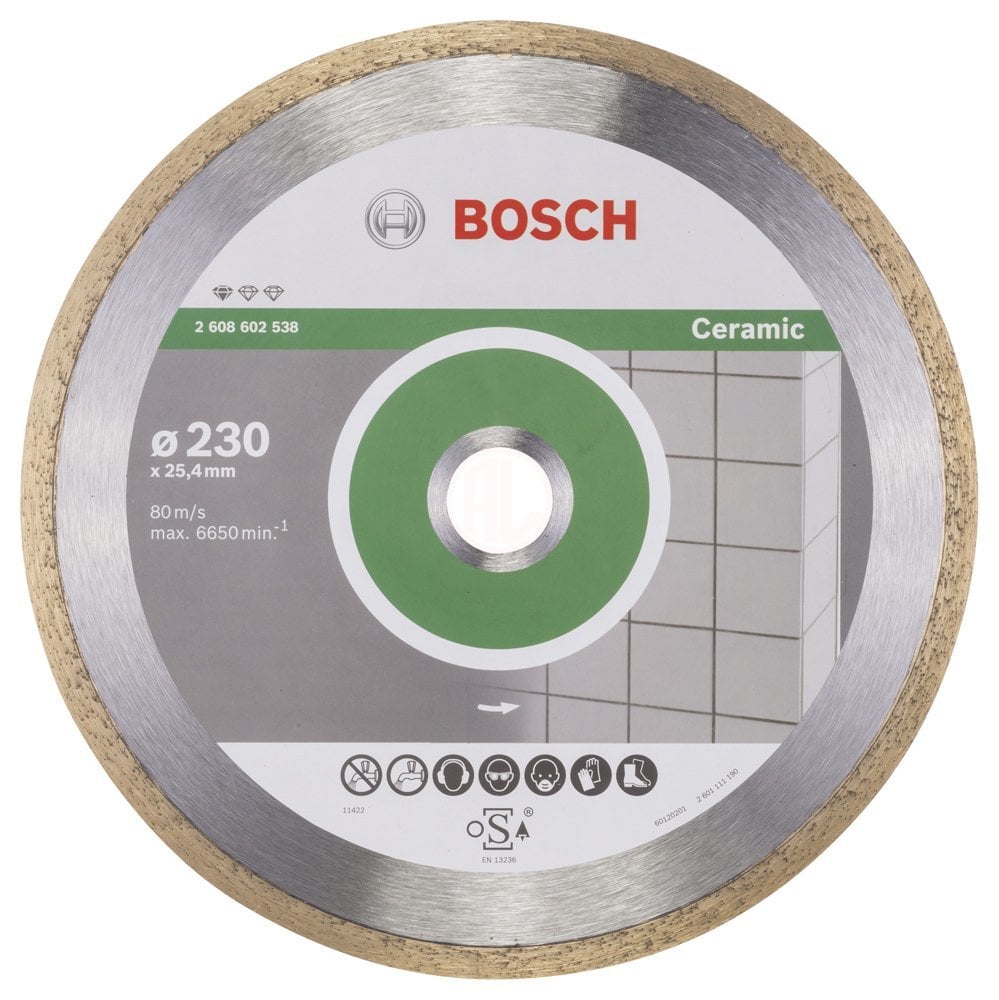 Bosch Elmas Kesme Diski Standard For Ceramic 230x25,40 mm - 2608602538