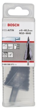 Bosch Spiral Kanallı HSS-AlTiN 16 Kademeli Matkap Ucu Üç Yüzeyli Şaft M10 - M40 - 2608588071