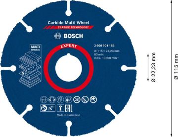Bosch Kesme Diski Carbide Multi Wheel Expert 115 mm - 2608901188