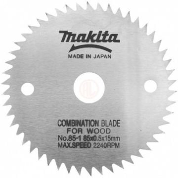 Makita Profesyonel Ahşap Daire Testere 85x15 mm 50 Diş (Eğik-ATB) (792259-0)
