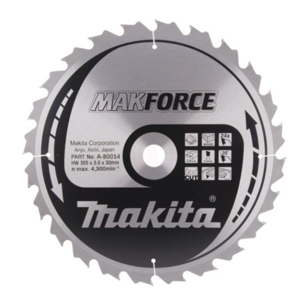Makita A-80014 ELMAS DAİRE TESTERE 355x30 MM 20 DİŞ - MAAA80014