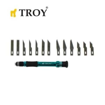 TROY 21604 Hobi Maket Bıçağı Seti, 14 Parça