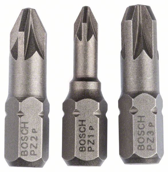 Bosch Vidalama Ucu Extra Hard Set 25 mm (3 Parça PZ1/2/3) - 2607001753