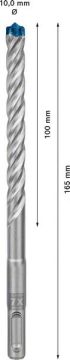 Bosch Kırıcı Delici Uç SDS-Plus-7X Expert 10x165 mm (10 Adet) - 2608900170