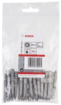 Bosch Vidalama Ucu Extra Hard PH1x49 mm (25 Adet) - 2607002502