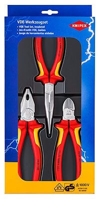 Knipex 00 20 12 PENSE VE TORNAVİDA SETİ 3 PARÇA - KNI002012