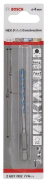 Bosch Çok Amaçlı Matkap Ucu HEX-9 MultiConstruction Altıgen Şaft 4,0x90 mm - 2607002774