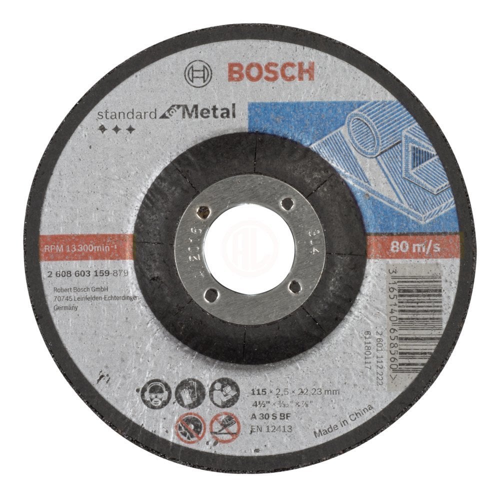 Bosch Kesme Diski Standard For Metal Bombeli 115x22,23x2,5 mm (A 30 S BF) - 2608603159