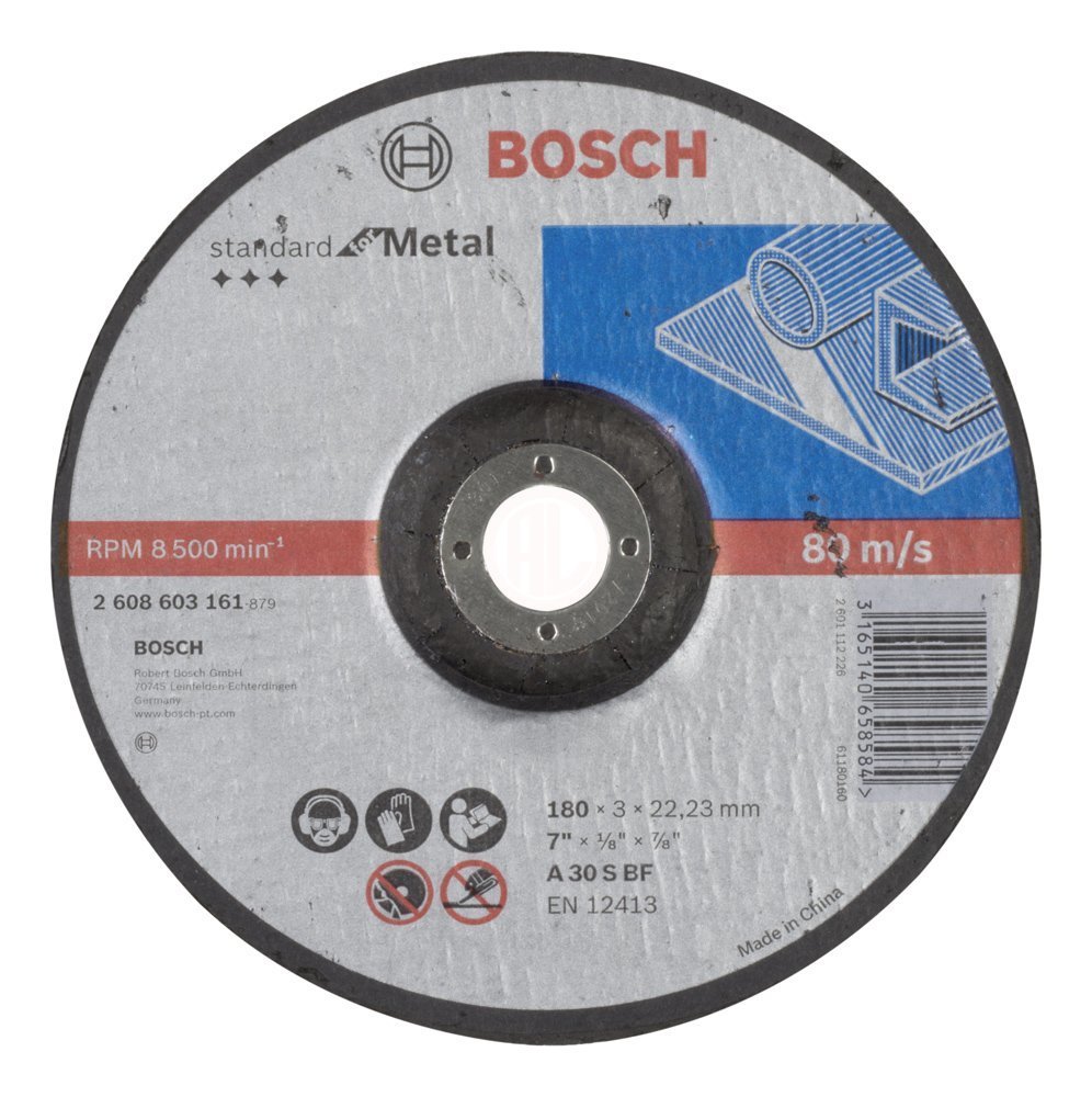 Bosch Kesme Diski Standard For Metal Bombeli 180x22,23x3,0 mm (A 30 S BF) - 2608603161