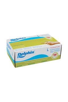 Dolphin Pudralı Lateks Eldiven Beyaz L (1 Paket/100 Adet)