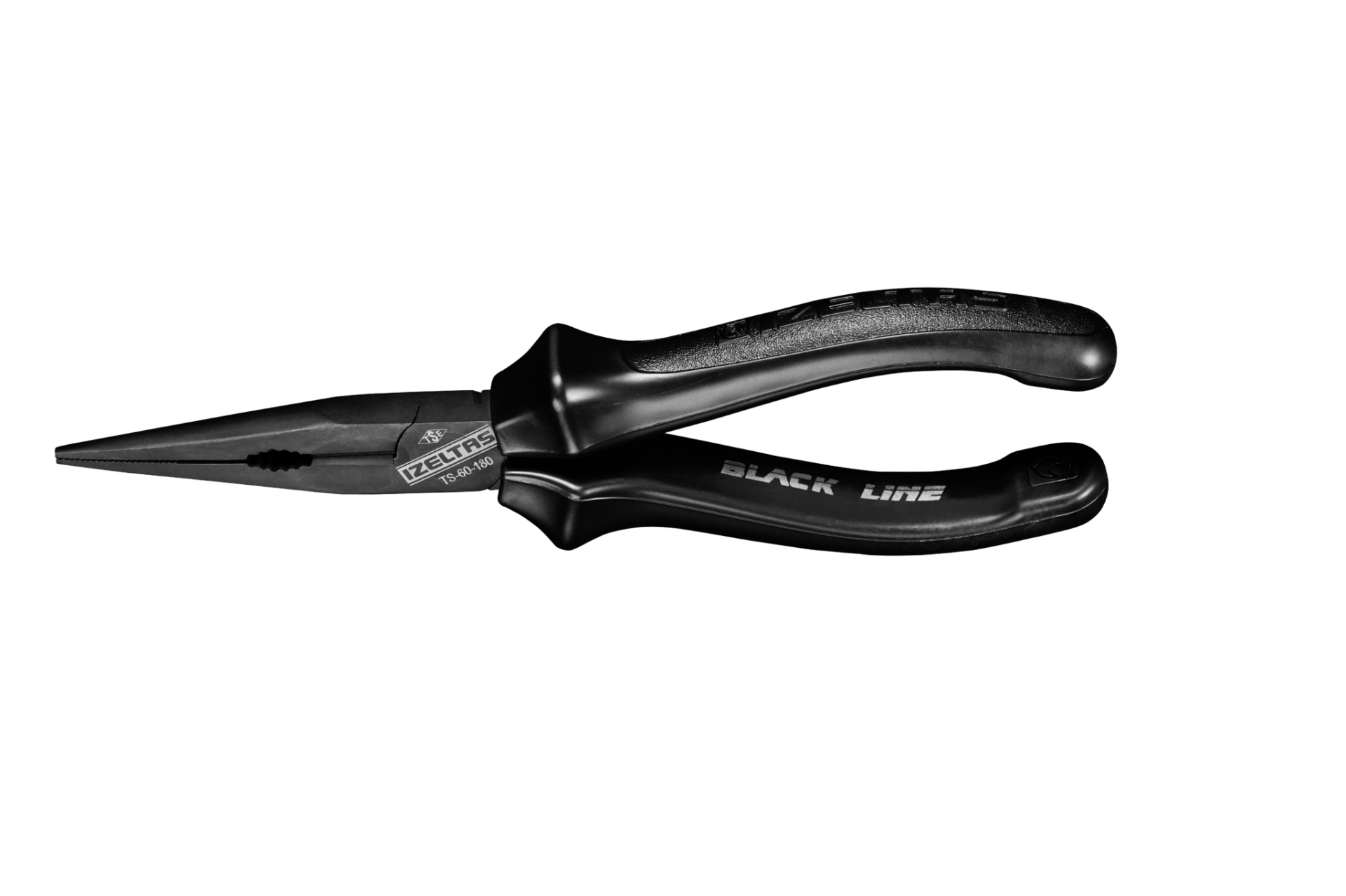İzeltaş 180 Mm  Kargaburun Düz Uçlu Black Line