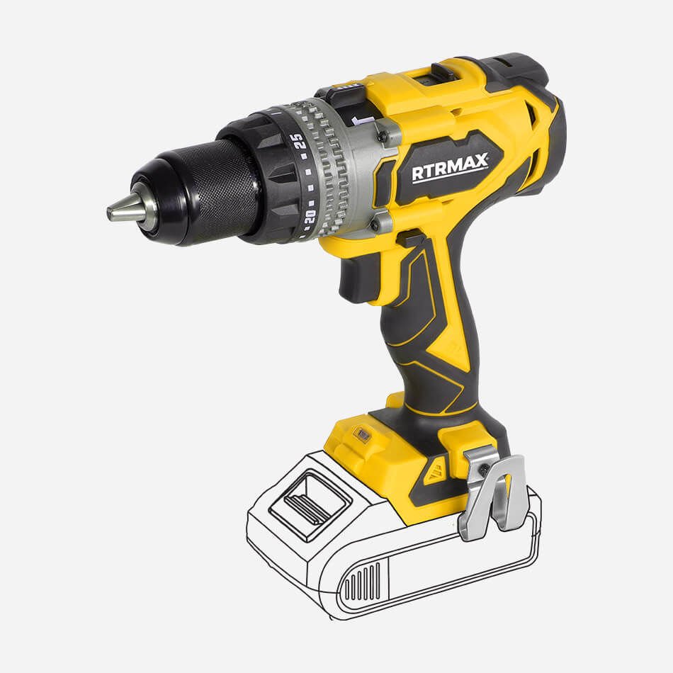 Rtrmax RTX3020 Akülü Darbeli Matkap Kömürsüz 150Nm 2x4 Ah Plus Akü Hızlı Şarj X-Lion