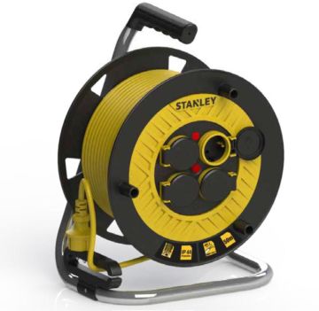 Stanley IP44 ST-P Serisi 4 Soketli 50 Metre Makaralı Kablo 3x1.5 mm H05VV-F