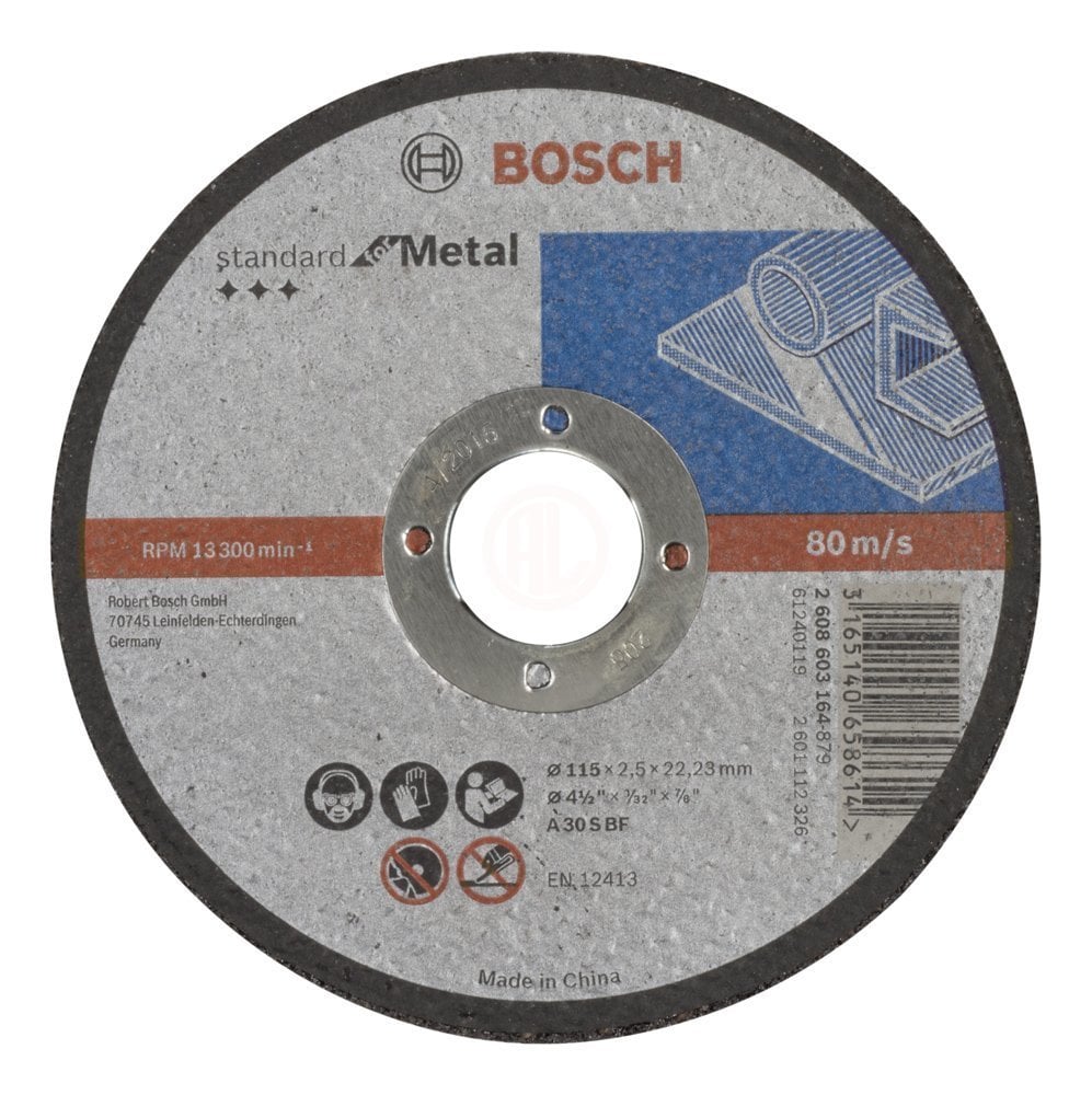Bosch Kesme Diski Standard For Metal Düz 115x22,23x2,5 mm (A 30 S BF) - 2608603164