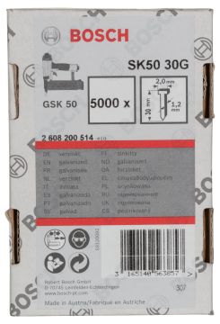 Bosch Gsk 50 İçin Havşa Matlı Matris Çivisi 30 Mm 5000