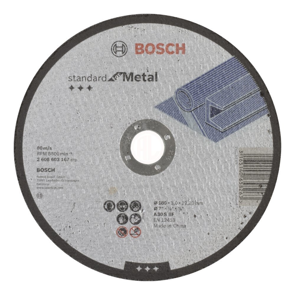 Bosch Kesme Diski Standard For Metal Düz 180x22,23x3,0 mm (A 30 S BF) - 2608603167