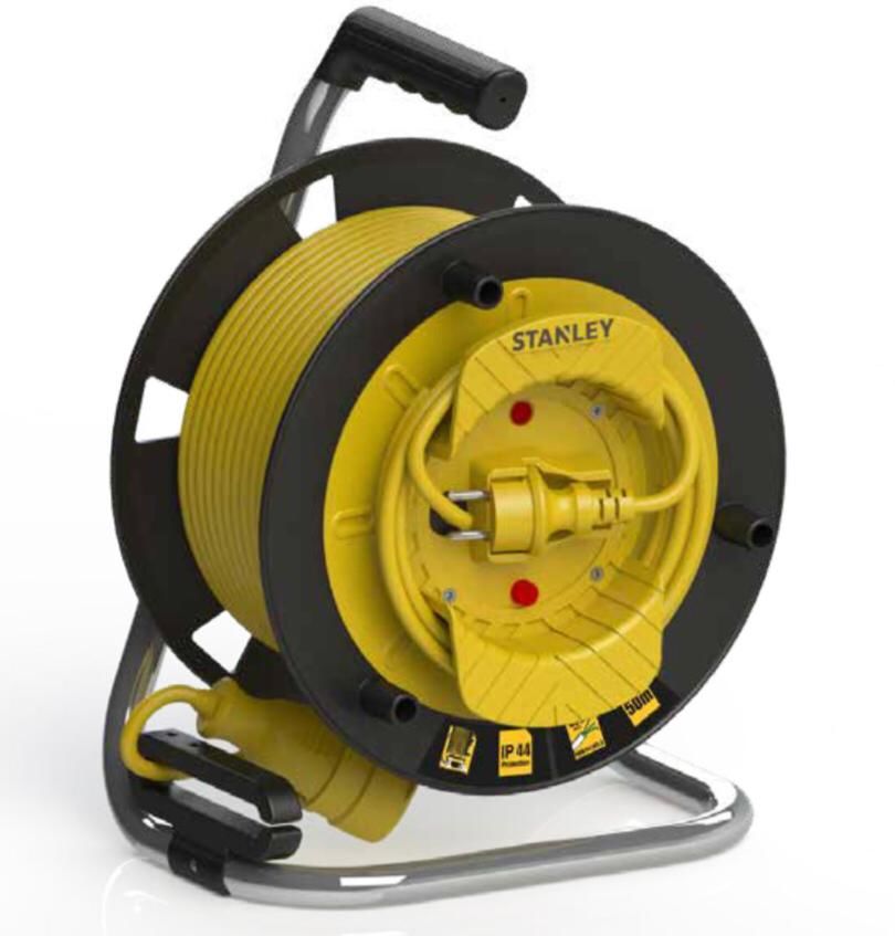 Stanley IP44 ST-G Serisi 1 Soketli 50+2 Metre Makaralı Kablo 3x1.5 mm H05VV-F