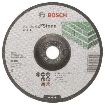 Bosch Kesme Diski Standard For Stone Bombeli 180x22,23x3,0 mm (C 30 S BF) - 2608603175