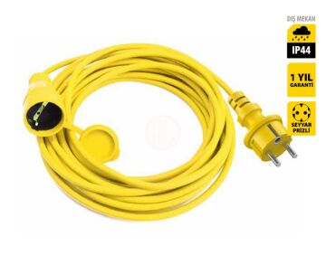 Stanley IP44 Erkek ve Dişi Fiş Kaplinli 25 Metre Uzatma Kablo 3x1.5 mm H05VV-F