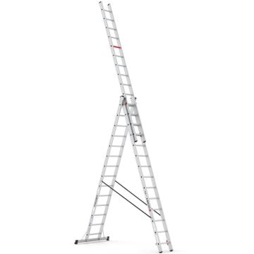 Çağsan Üç Parçalı Çok Amaçlı Alüminyum Merdiven 3x14 Basamaklı - TS220