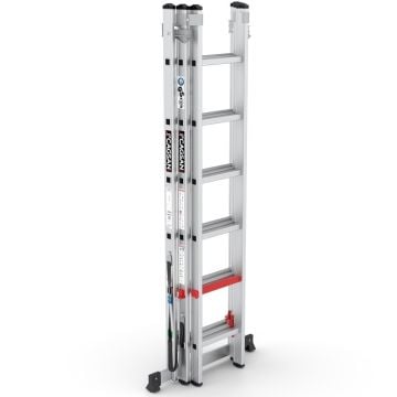 Çağsan Üç Parçalı Çok Amaçlı Alüminyum Merdiven 3x6 Basamaklı - TS6160
