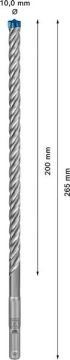 Bosch Kırıcı Delici Uç SDS-Plus-7X Expert 10x265 mm (30 Adet) - 2608900188